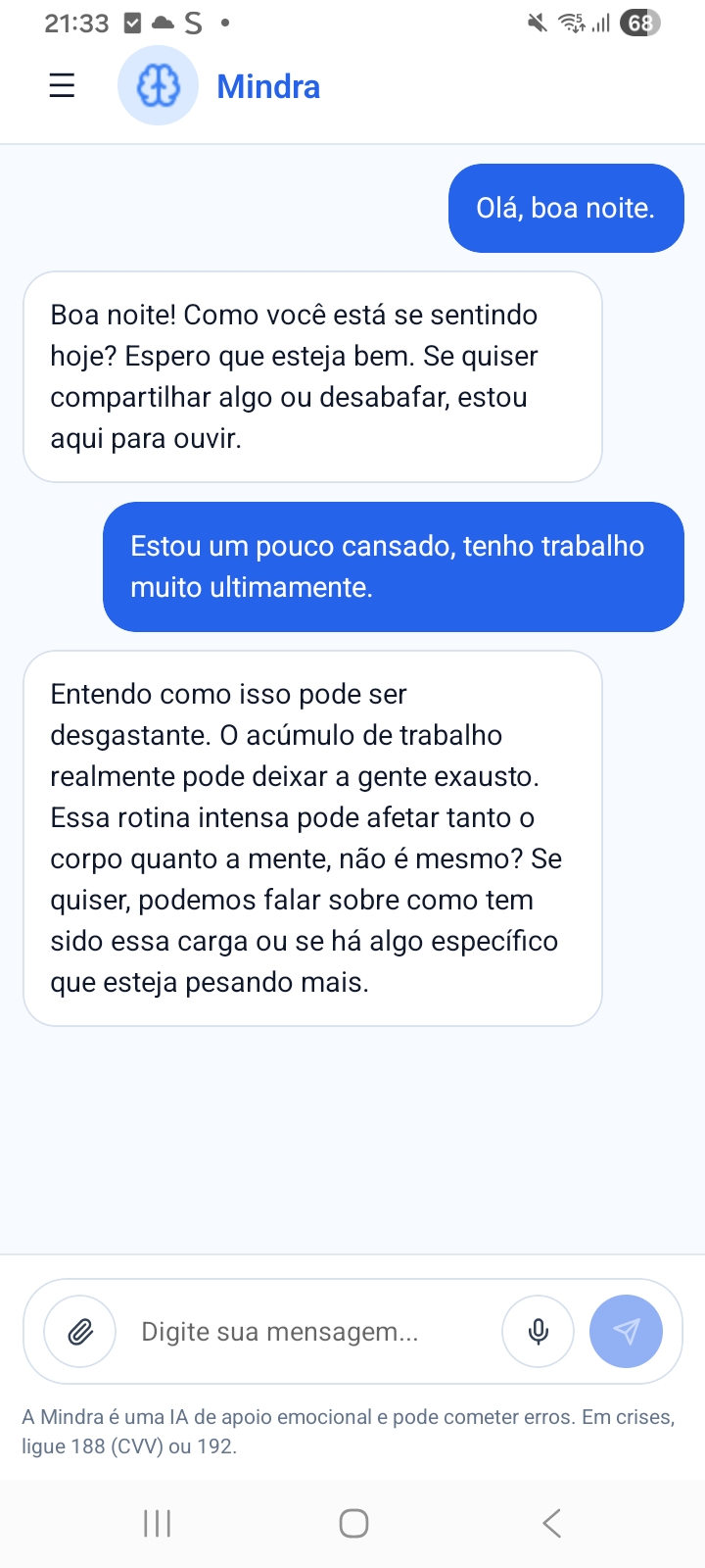 Mindra - Chat Interface